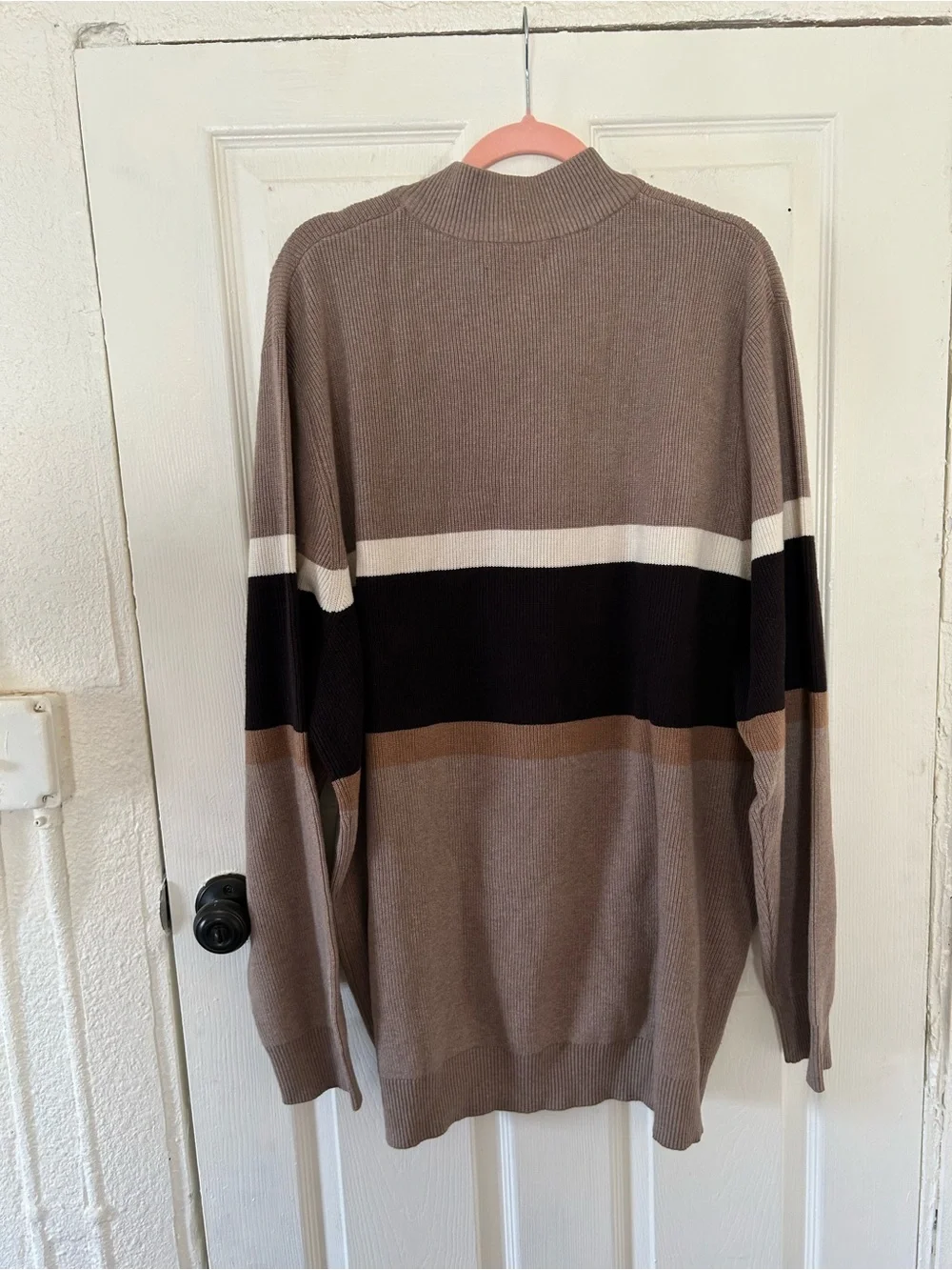 Big & Tall 3XB Sonoma Goods for Life Chest Stripe Quarter-Zip Sweater, Men's